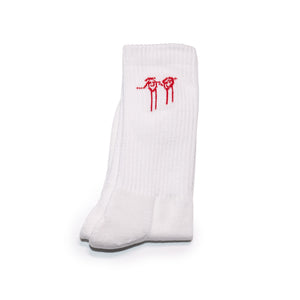 
                  
                    Load image into Gallery viewer, Logo Socks | White/Red
                  
                